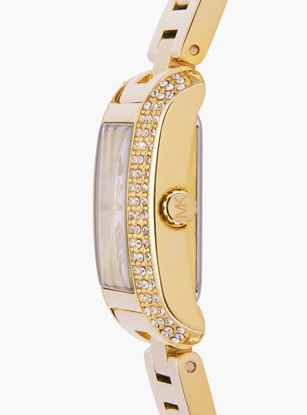 Michael Kors Emery Womens Gold Stainless Steel Strap Watch-MK7510SET