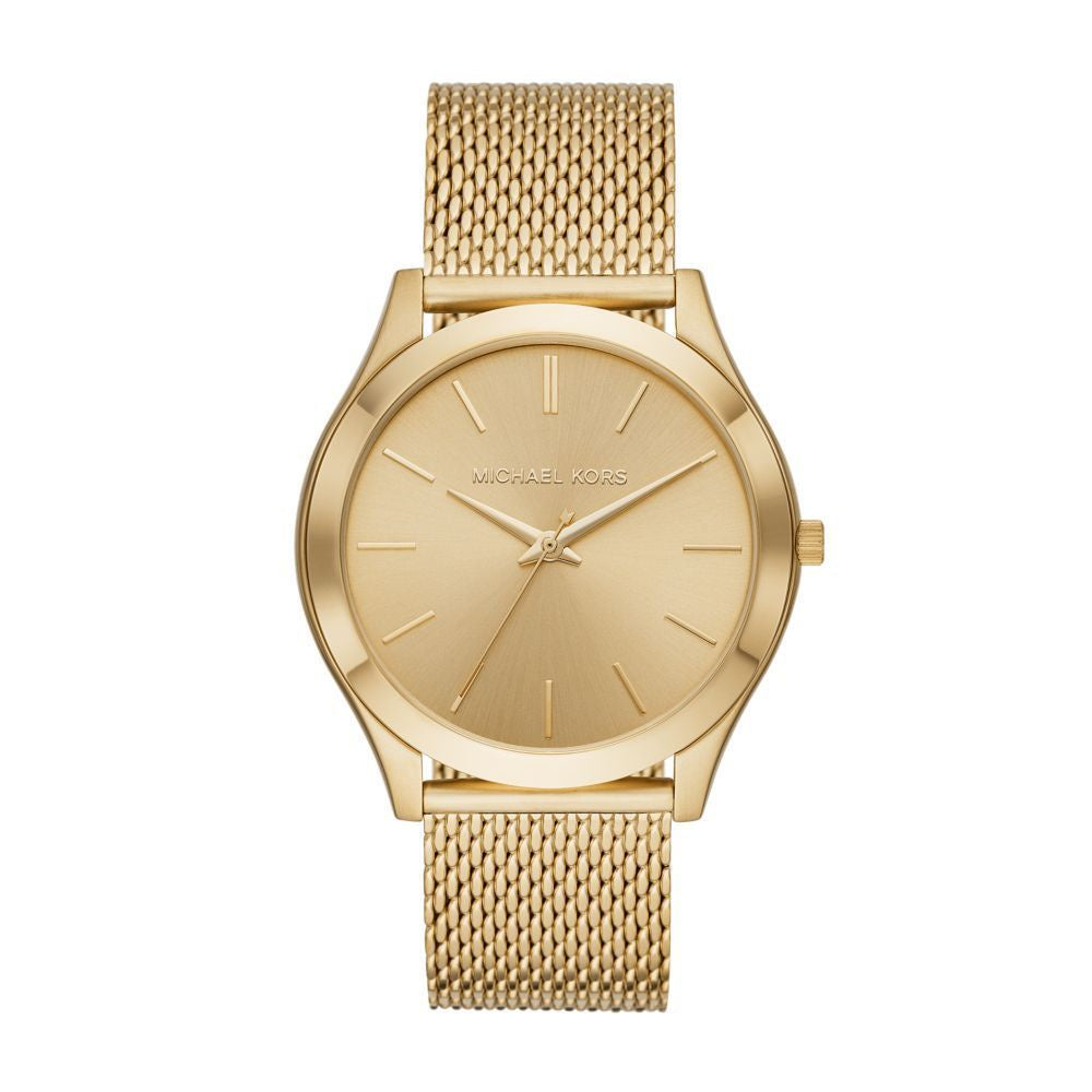 Michael Kors Slim Runway Gold Mens Stainless Steel Watch-MK8625