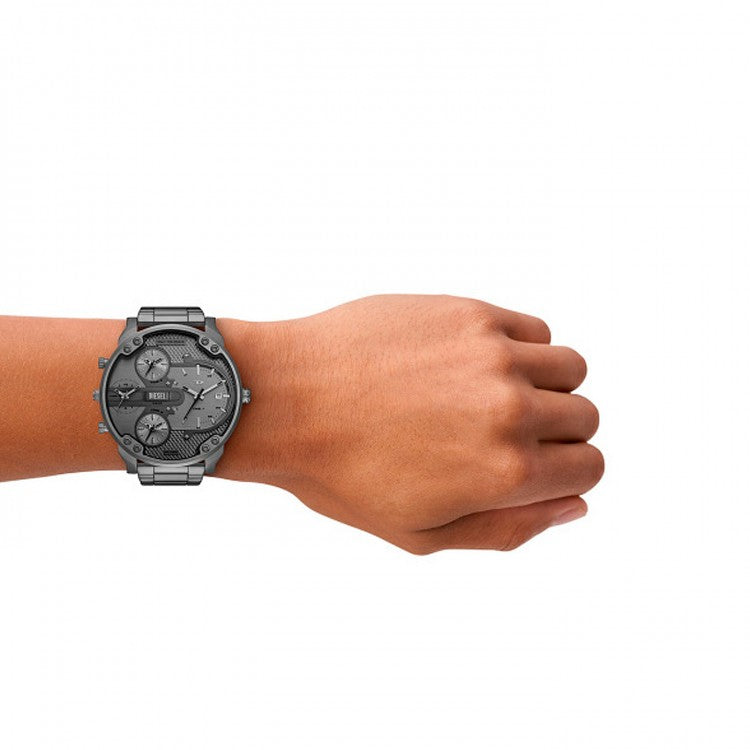 Diesel Mr. Daddy Slim Mens Grey Stainless Steel Strap Watch-DZ7487