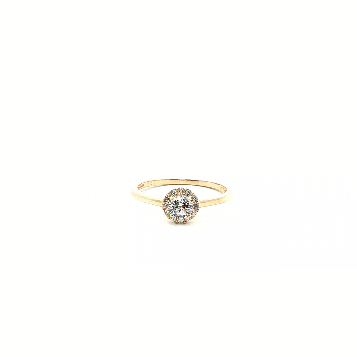 Broadway Jewellers - 9ct White Gold Cubic Zirconia Halo Ring