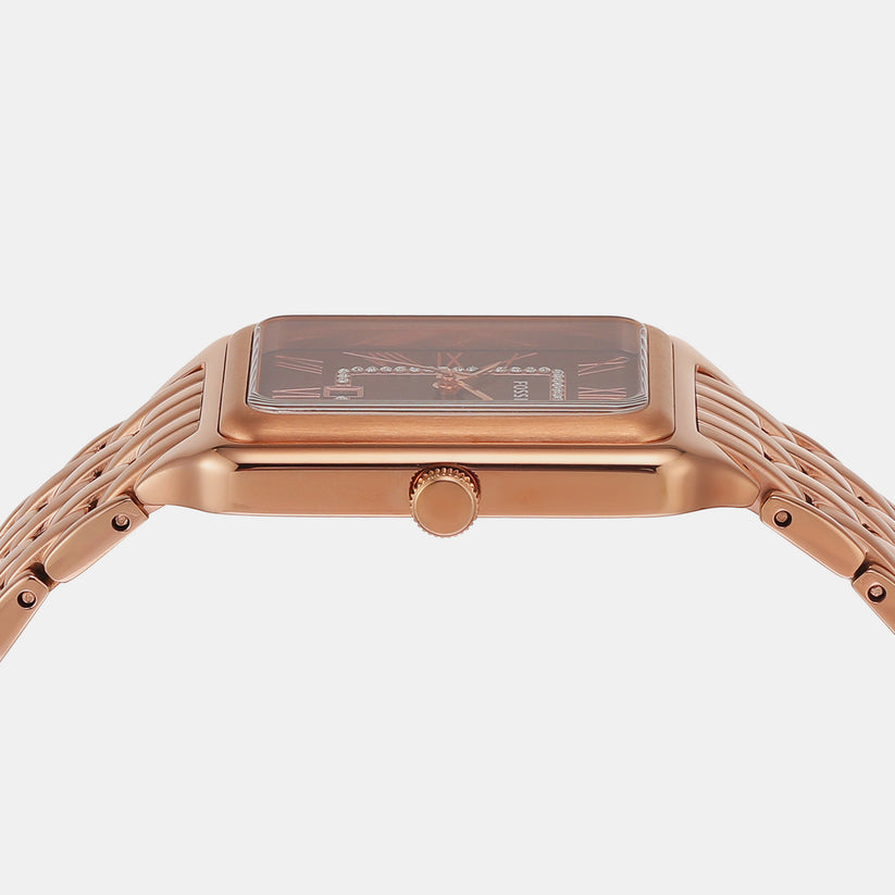 Fossil Raquel Womens Rose Gold Stainless Steel Watch-ES5323