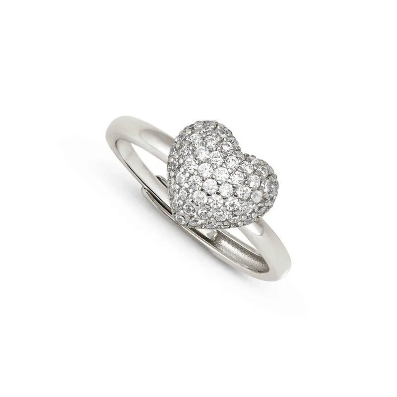 Nomination LifePoetry Silver Ring with Rounded Heart