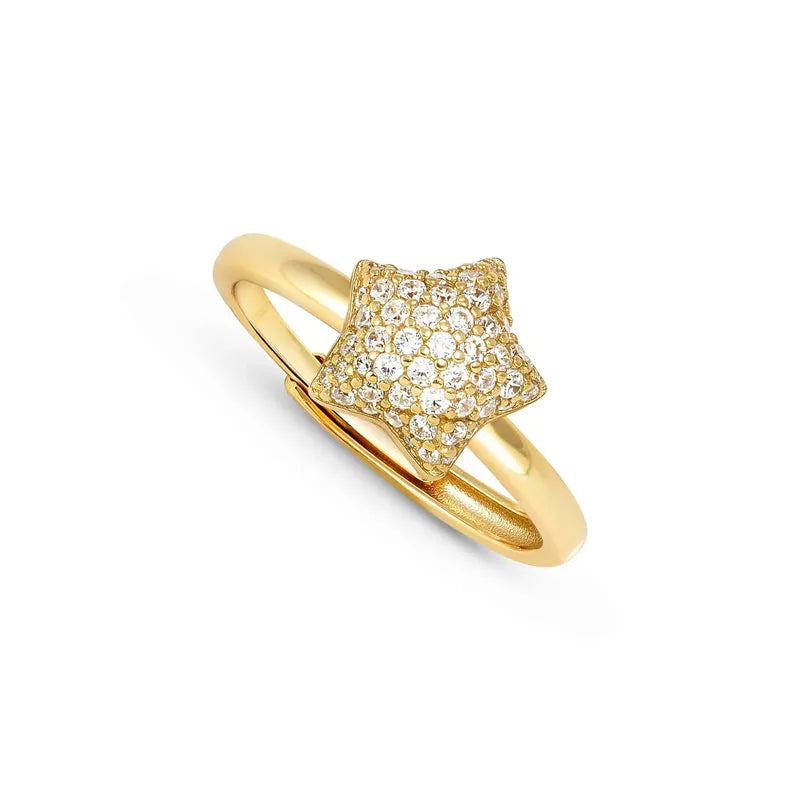 Nomination LifePoetry Gold Ring with Rounded Star