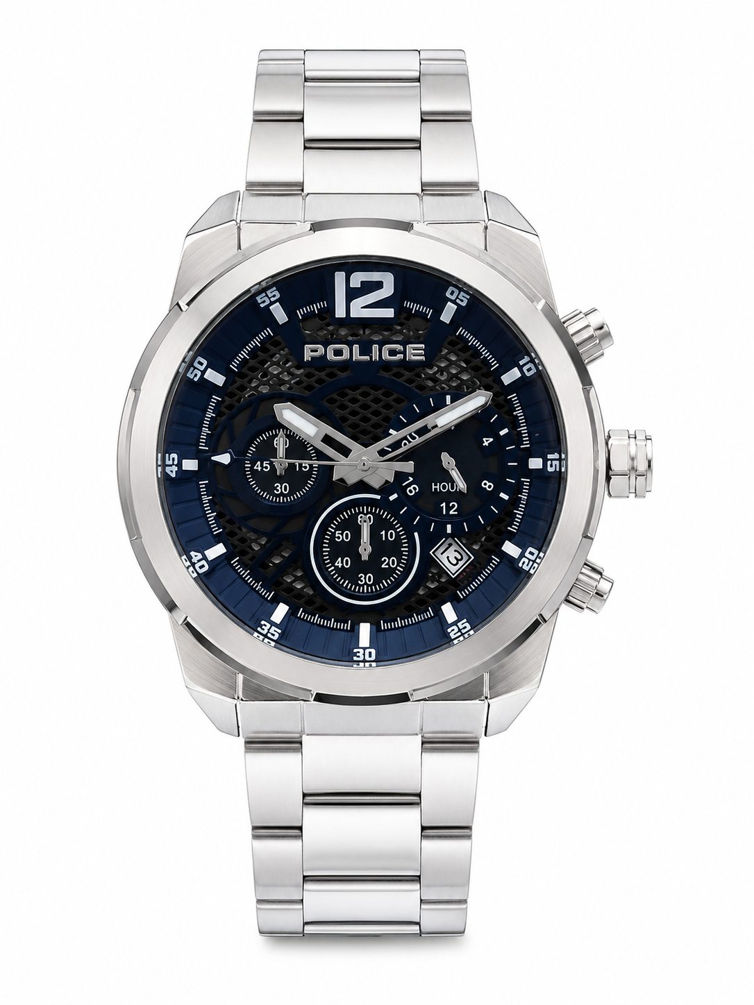 Police Mens Silver Stainless steel Watch-PEWGI2241402