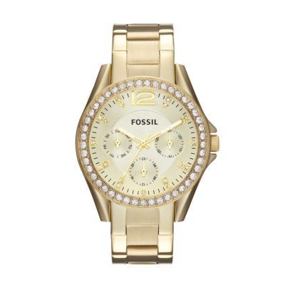 Fossil Riley Women'S Gold Stainless Steel Watch-ES3203