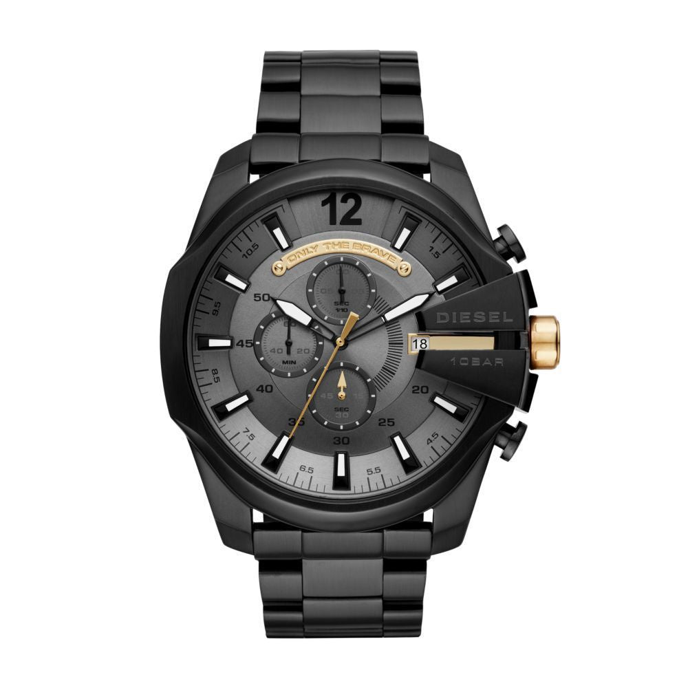 Diesel Mega Chief Black Stainless Steel Watch-DZ4479
