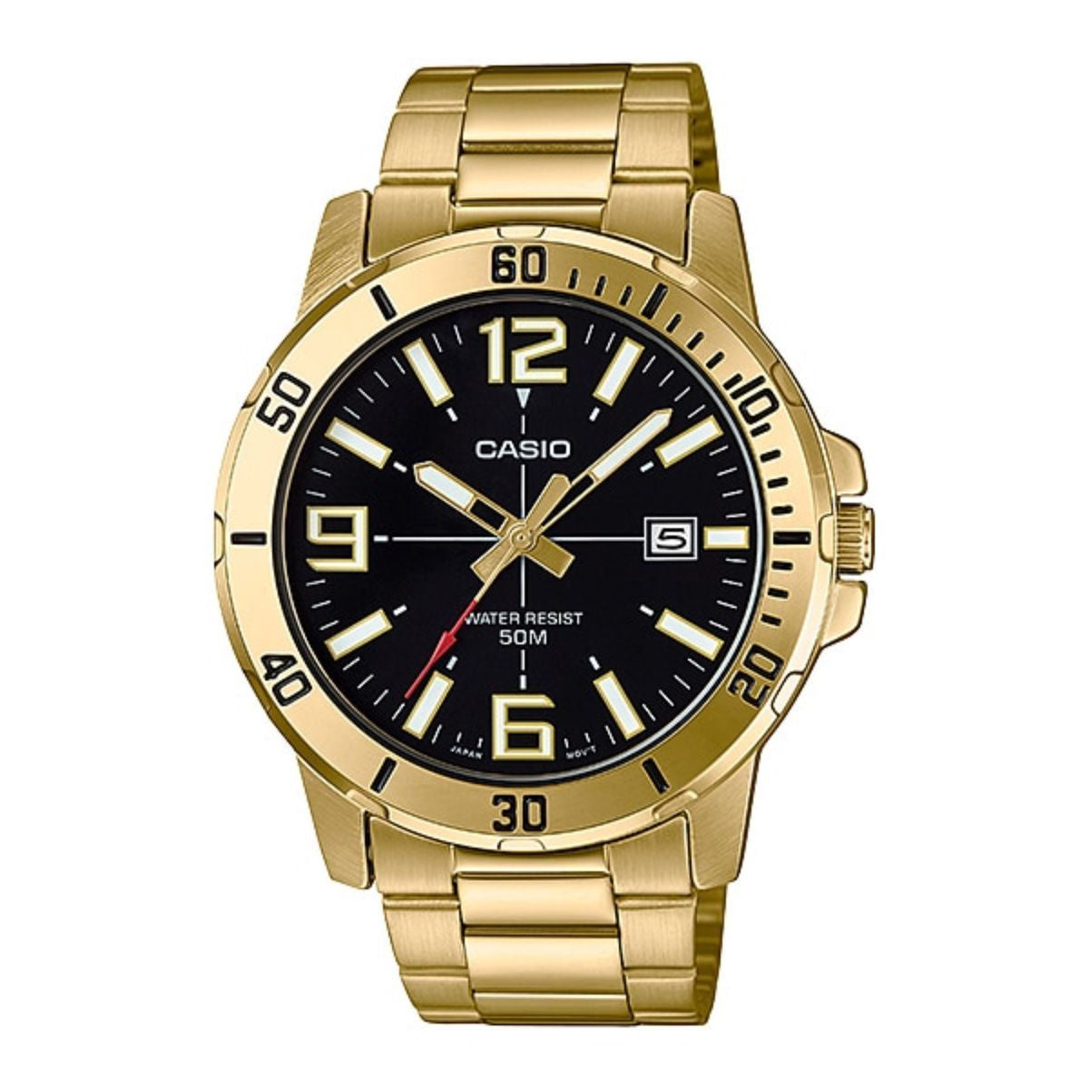 Casio Men's Japanese Quartz Gold Watch - MTP-VD01G-1BVUDF