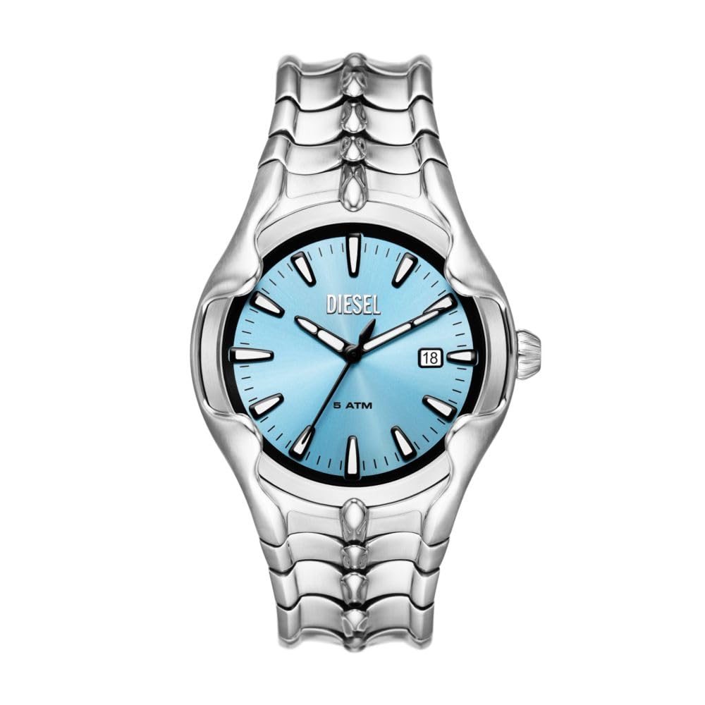 Diesel Vert Mens Silver Stainless Steel Watch-DZ2200