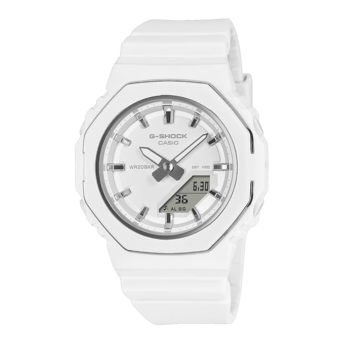 Casio G-Shock - Mens Rubber Strap White Analogue & Digital Watch - GMA-P2110-7ADR