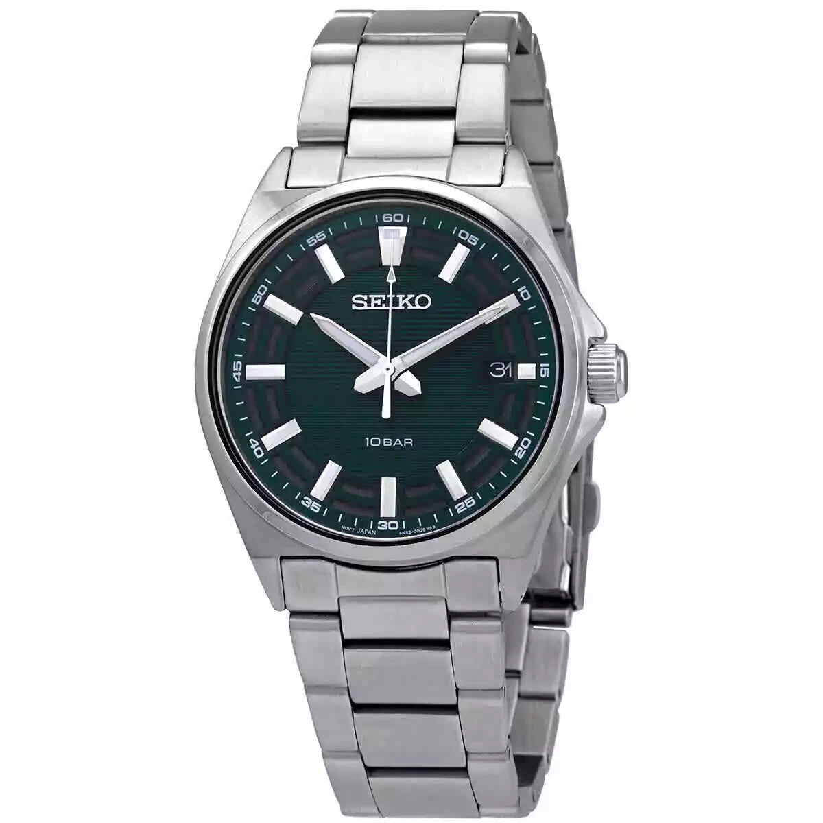 Seiko - Men Silver Stainless Steel Strap Watch - SUR503P1