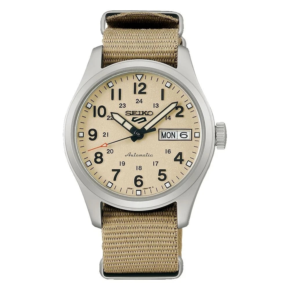 Seiko - Men Brown Nylon Strap Watch - SRPJ83K1