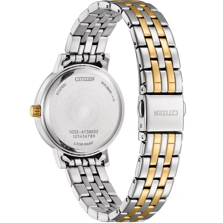 Citizen Womens Blue Dial Stainless steel Strap Watch-EL3106-59L