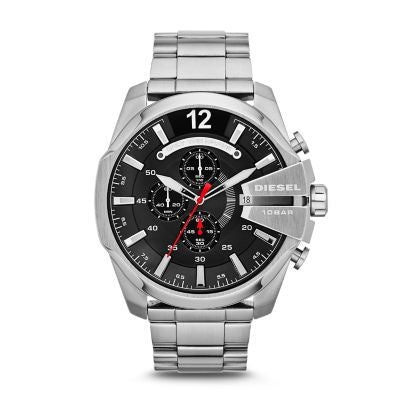 Diesel Mega Chief Men Silverstainless Steel Watch-DZ4308