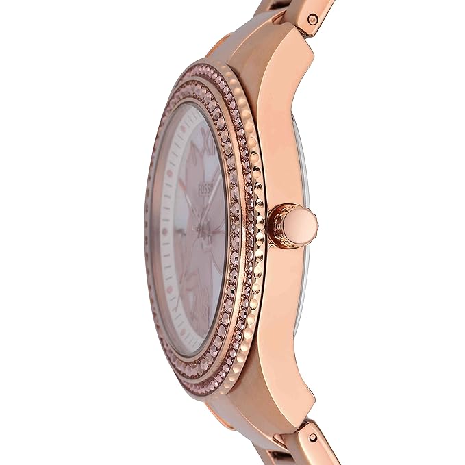 Fossil Stella Womens Rose Gold Stainless Steel Watch - ES5192