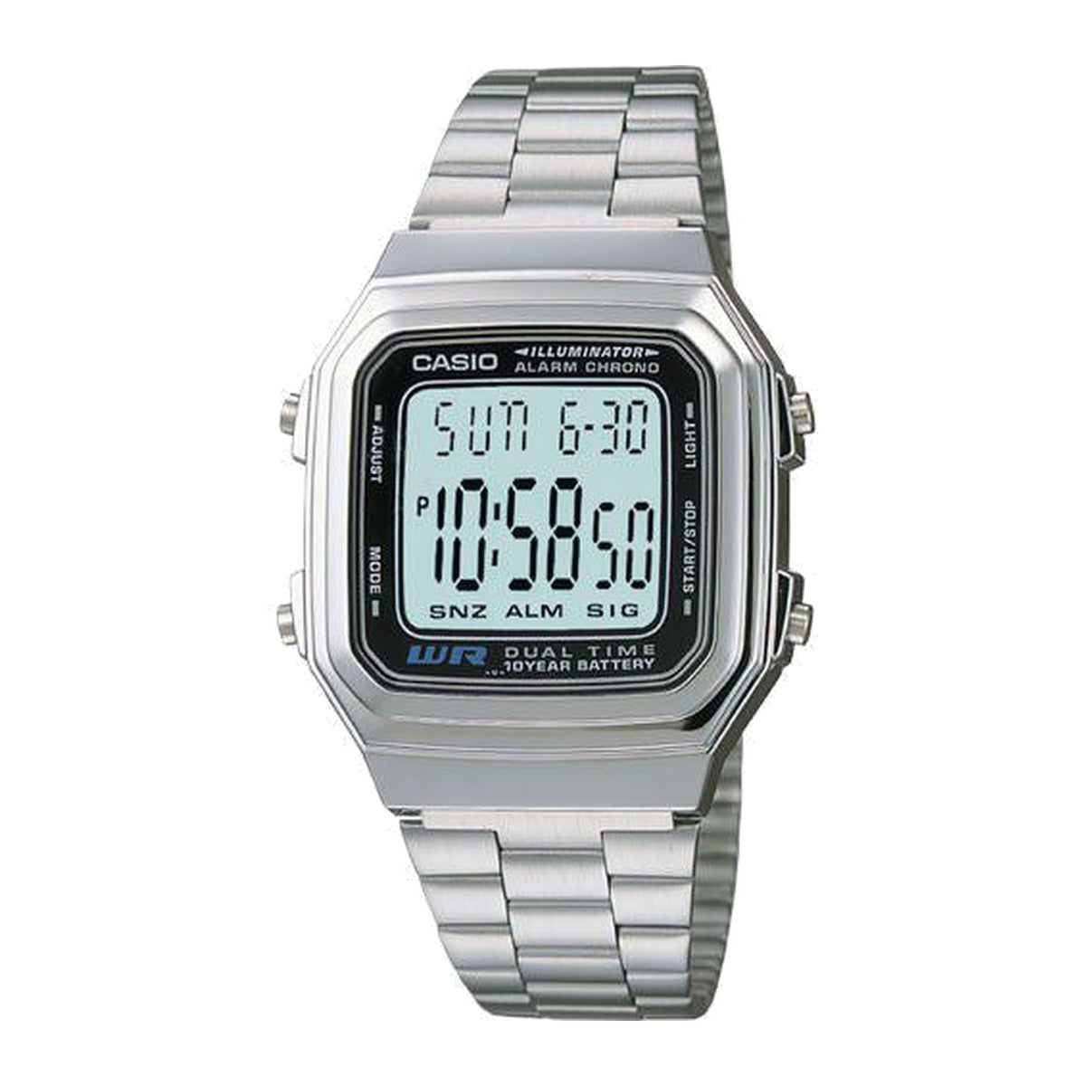 Casio Mens A178WA-1AUDF Illuminator Retro Digital Watch