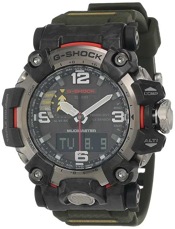 Casio - G-Shock Mens 200m Carbon Core Triple Sensor Mudmaster - GWG-2000-1A3DR