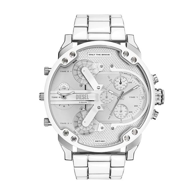 Diesel Mr. Daddy 2.0 Mens Silver Stainless Steel Watch-DZ7481