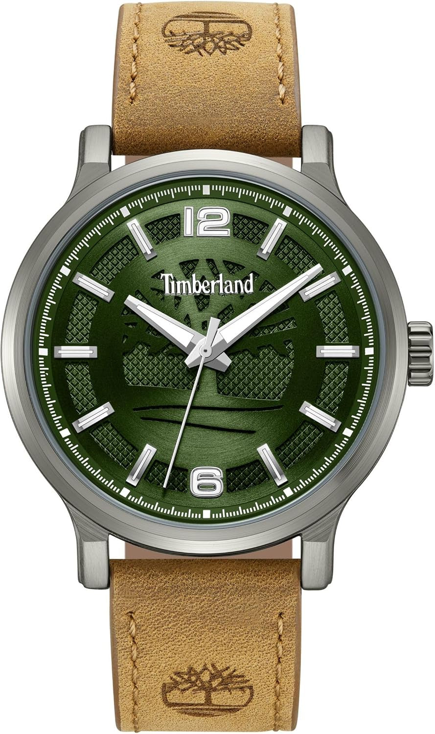 Timberland Driscoll Mens Brown Leather Strap Watch-TDWGA0094701