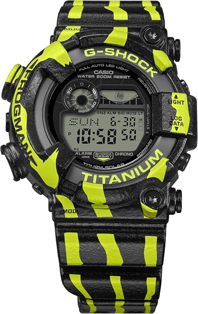 Casio G-Shock Frogman GW-8200TPF-1DR-200M-Diver-Titanium-Solar-Black/Yellow