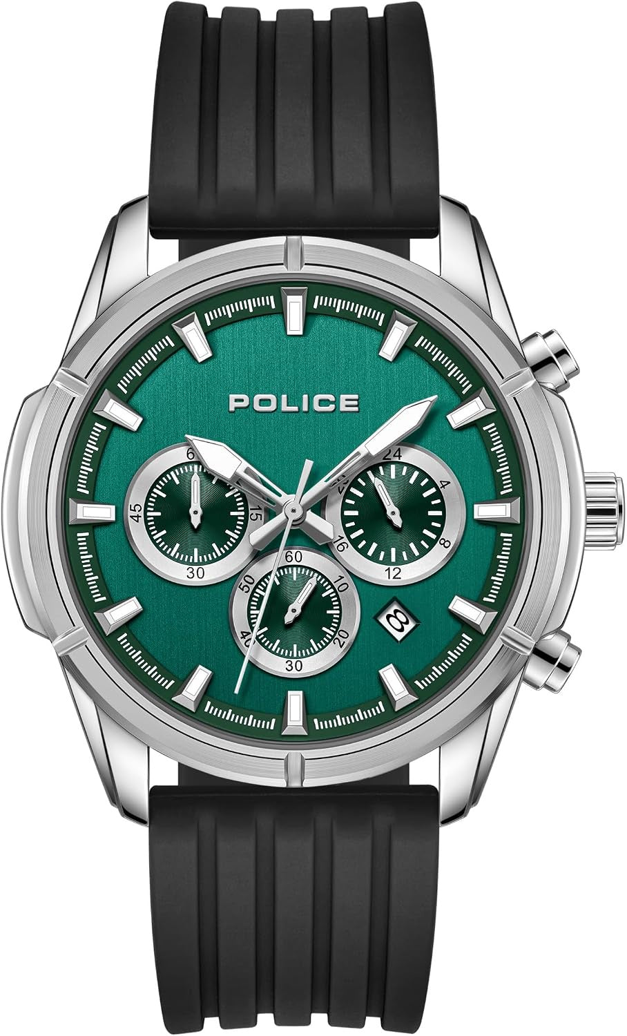 Police Mens Black Rubber Watch-PEWGO2241506