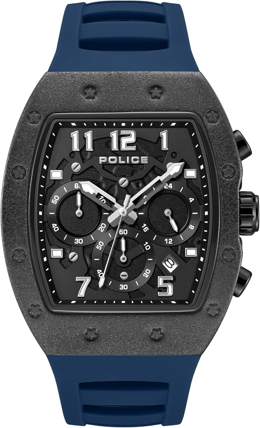 Police Mens Black Rubber Watch-PEWGQ2240101