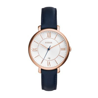 Fossil Jacqueline Navy Leather Women Watch-ES3843