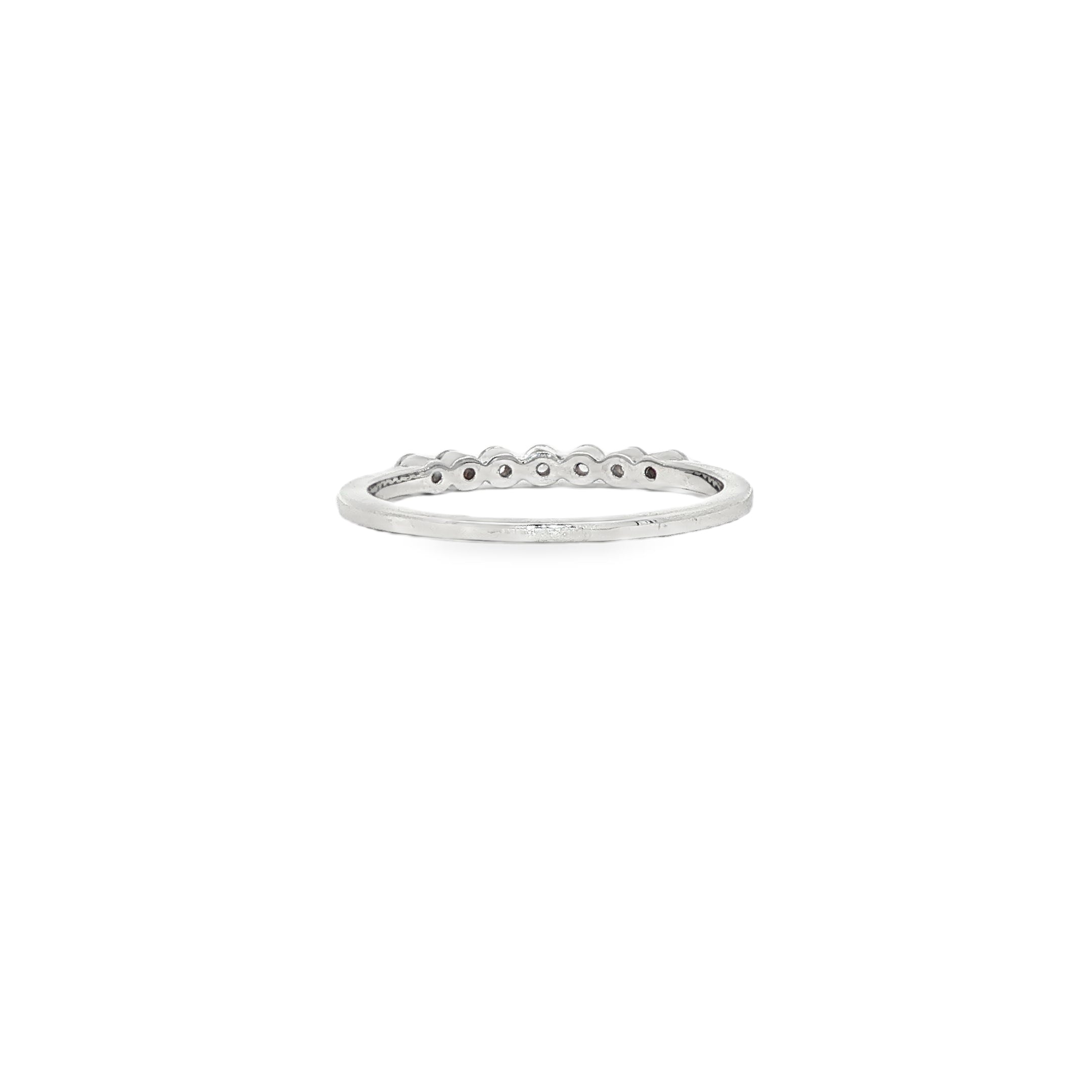 BWJ - 925 Sterling Silver Delicate Cubic Stackable Ring