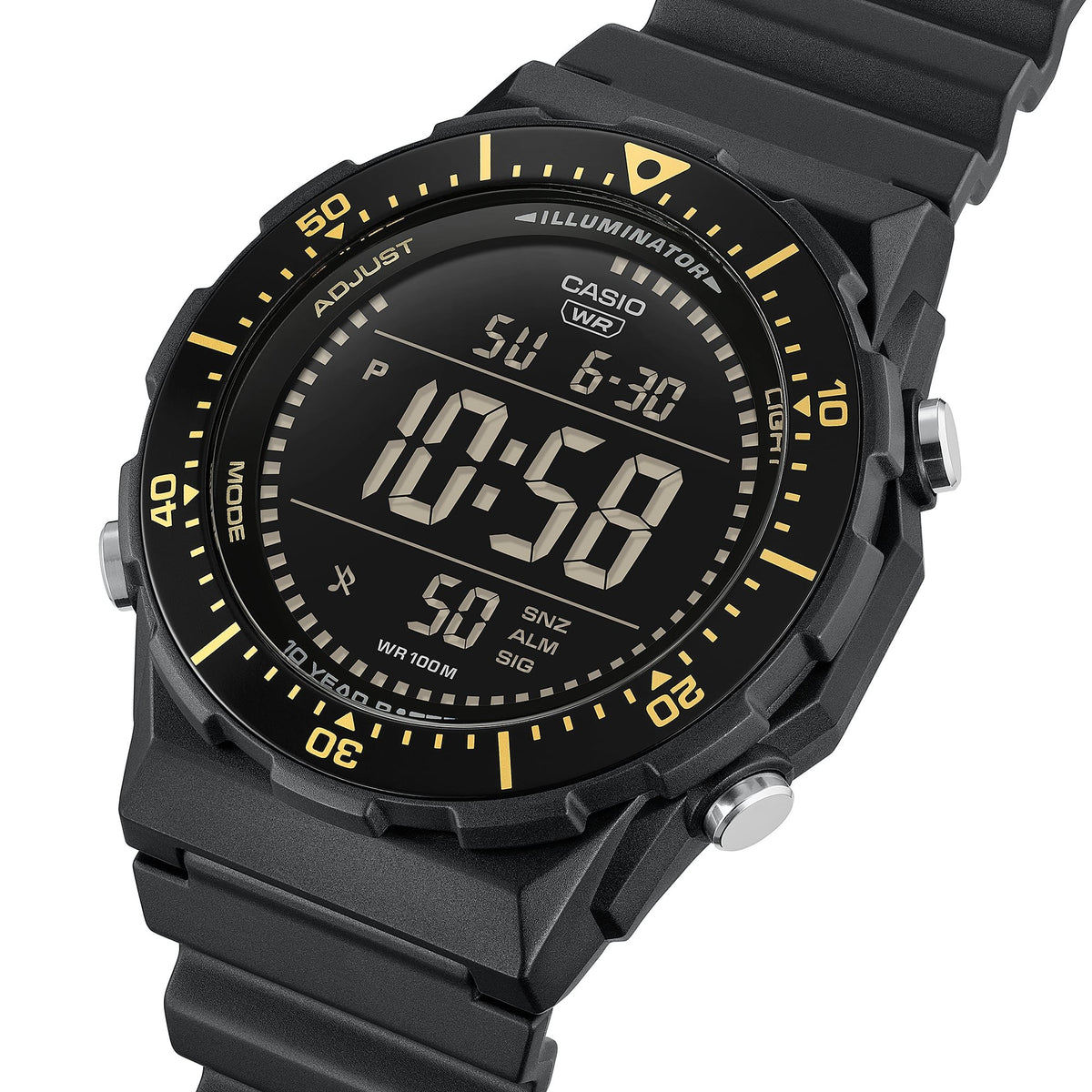 Casio AE-1700H-1BVDF Tactical Digital Watch -10 Year Battery-Black & Gold