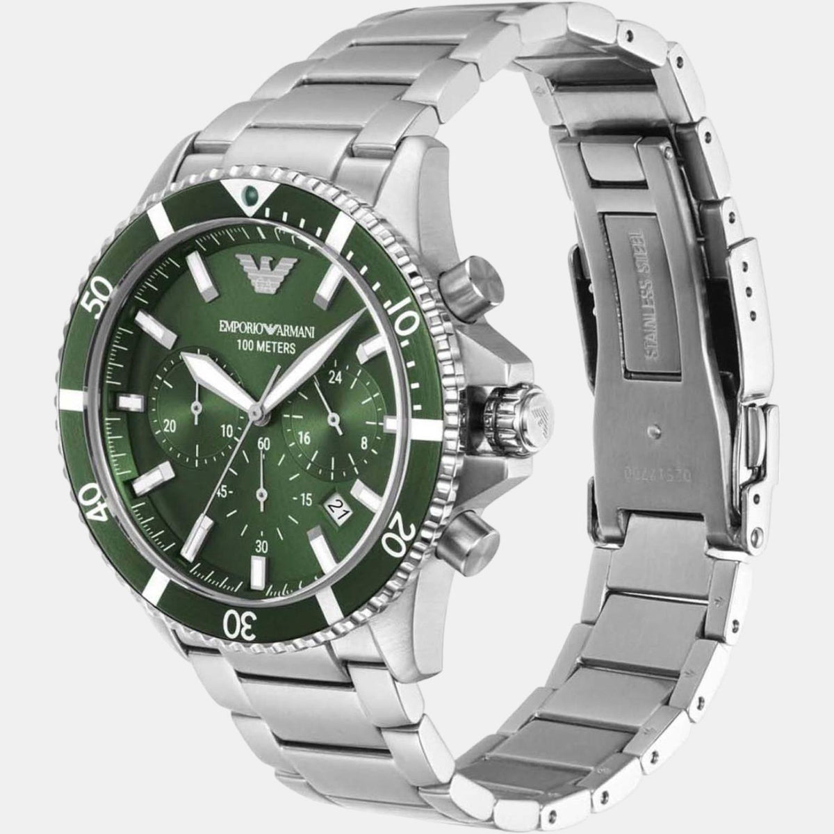 Armani Mens Silver Stainless Steel Watch-AR11500