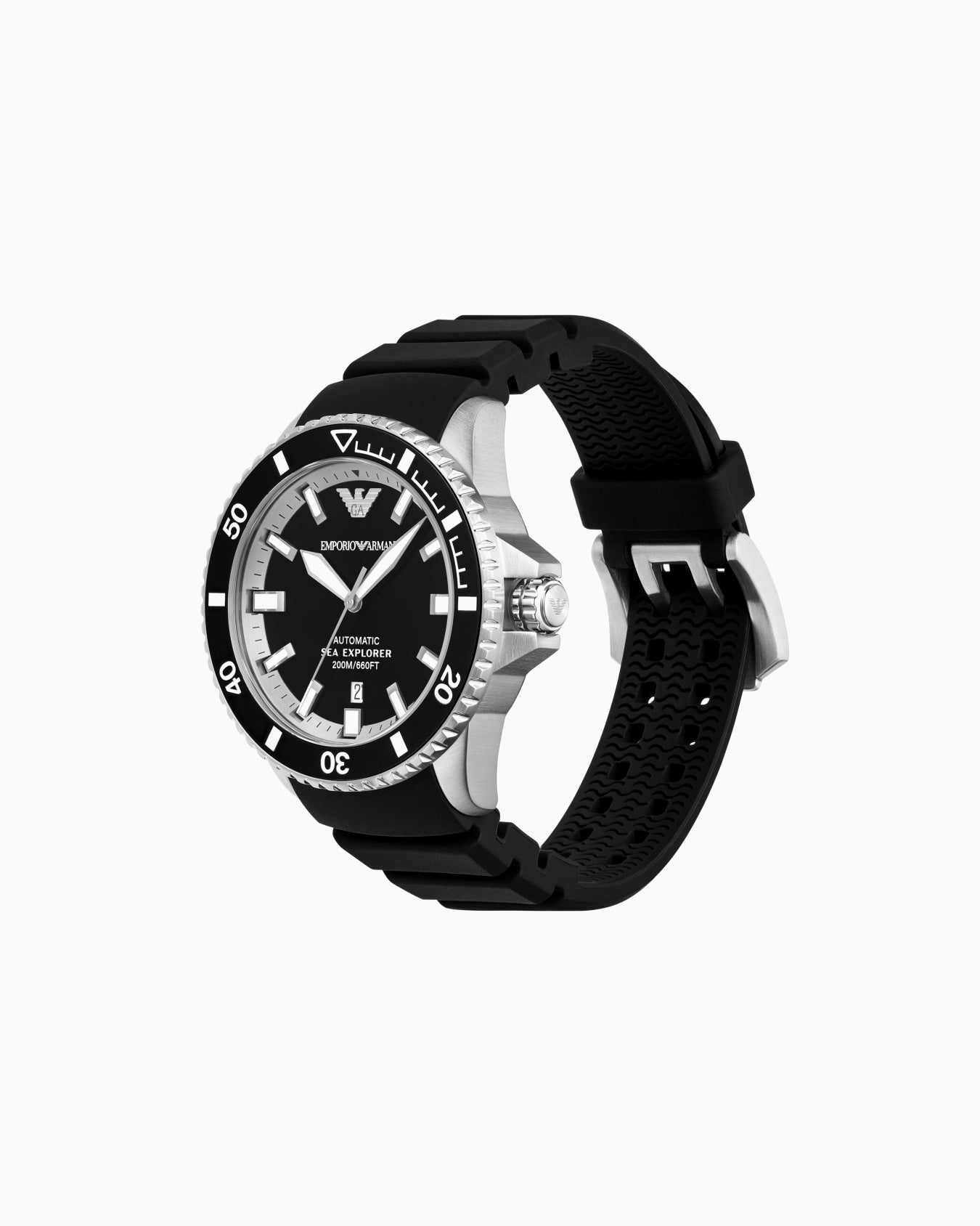 Emporio Armani Sea Explorer Black Stainless steel Mens Watch-AR60078