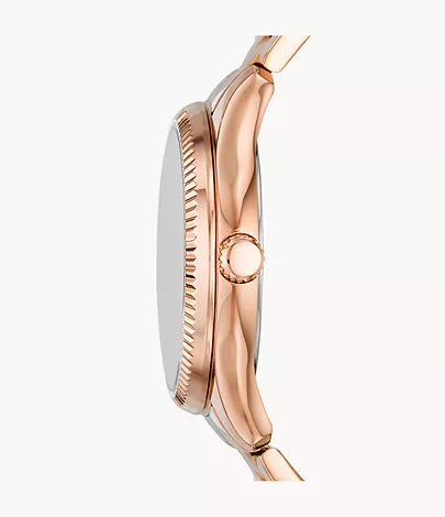 Fossil Scarlette Rose Gold Stainless Steel Women Watch-ES4318