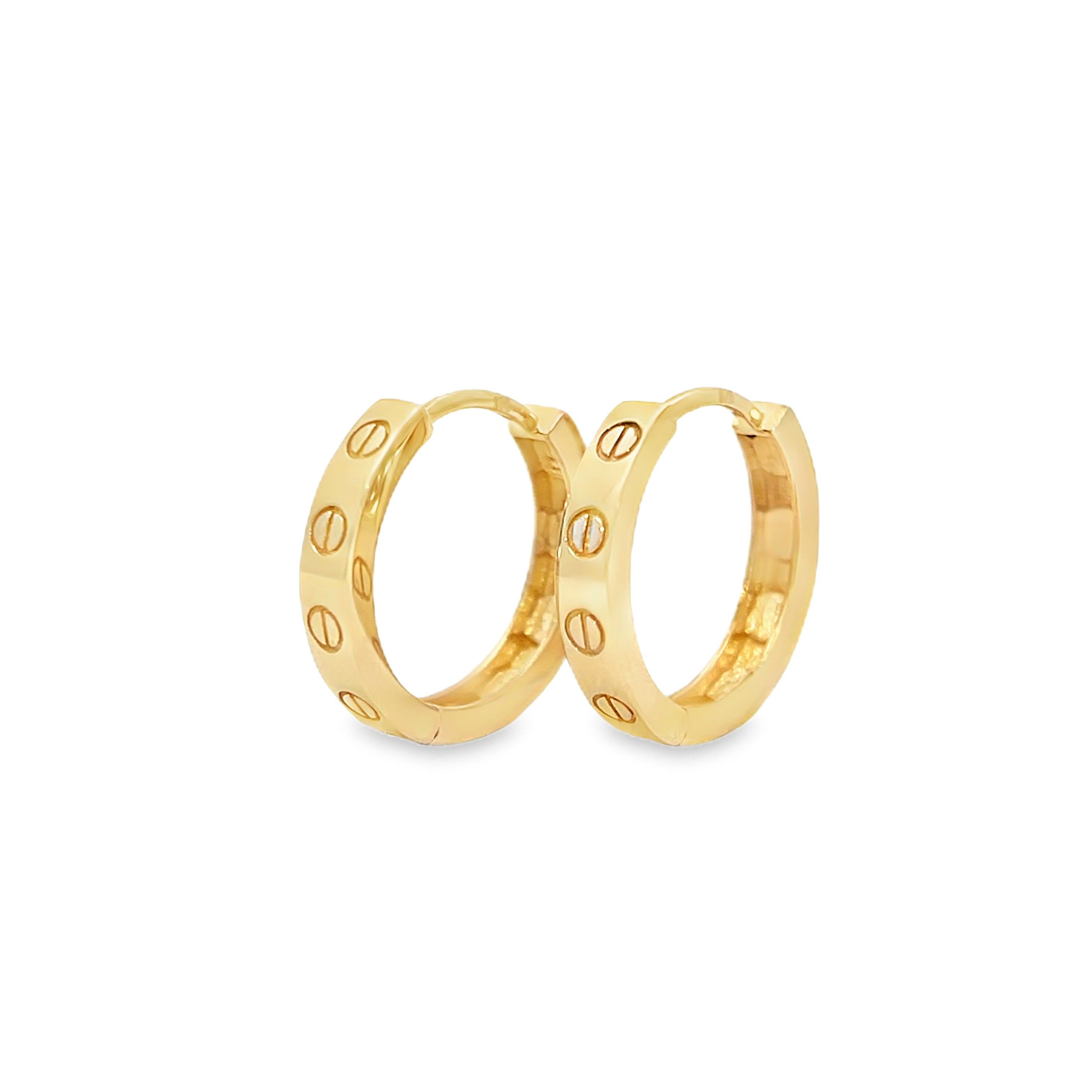 BWJ - 9ct Yellow Gold Cartier Type Earrings