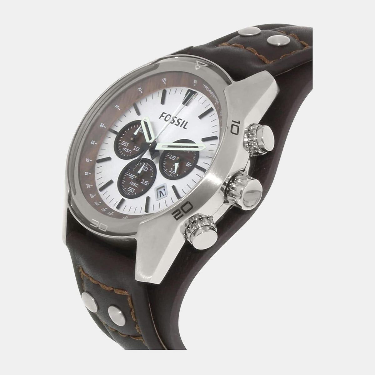 Fossil Coachman Brown Leather Men Watch-CH2565
