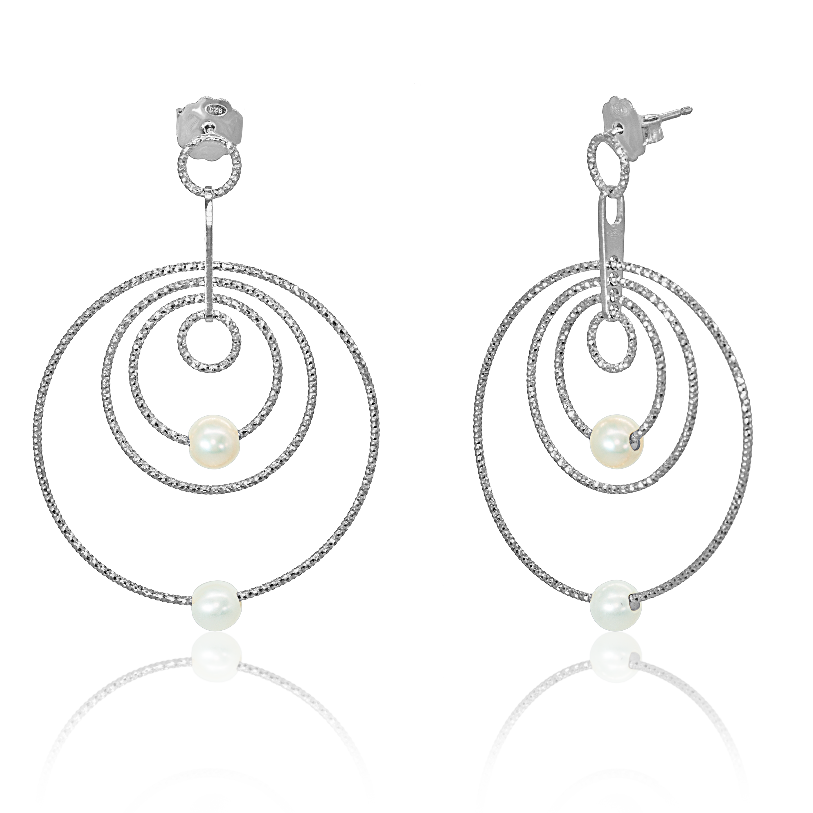 Cici Collection - Firenze Con Perla Earrings