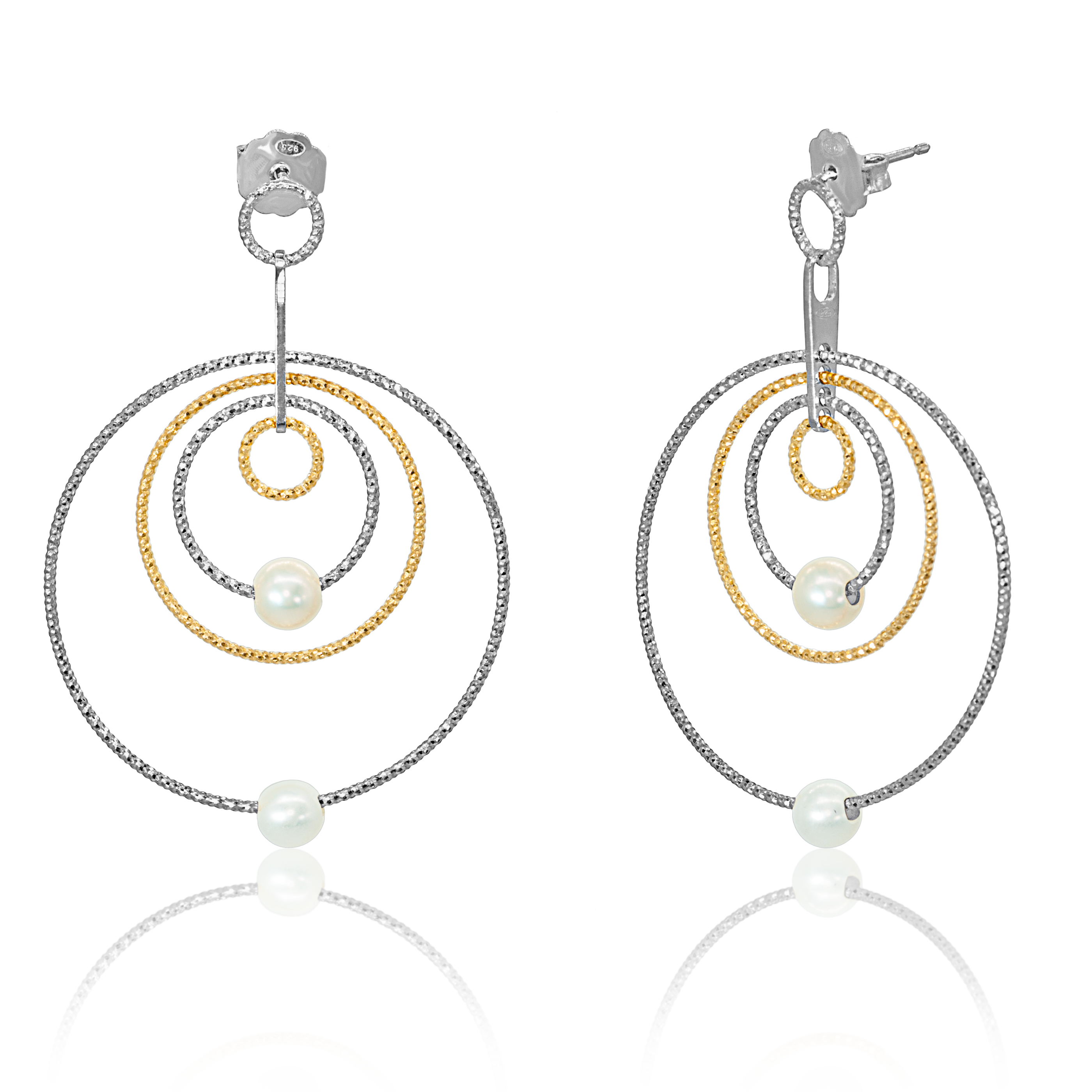 Cici Collection - Firenze Con Perla Earrings