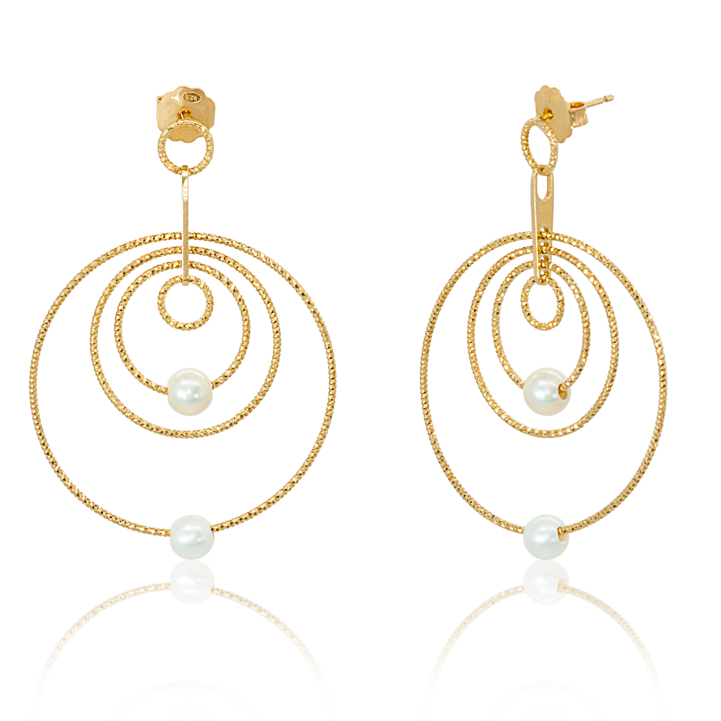Cici Collection - Firenze Con Perla Earrings