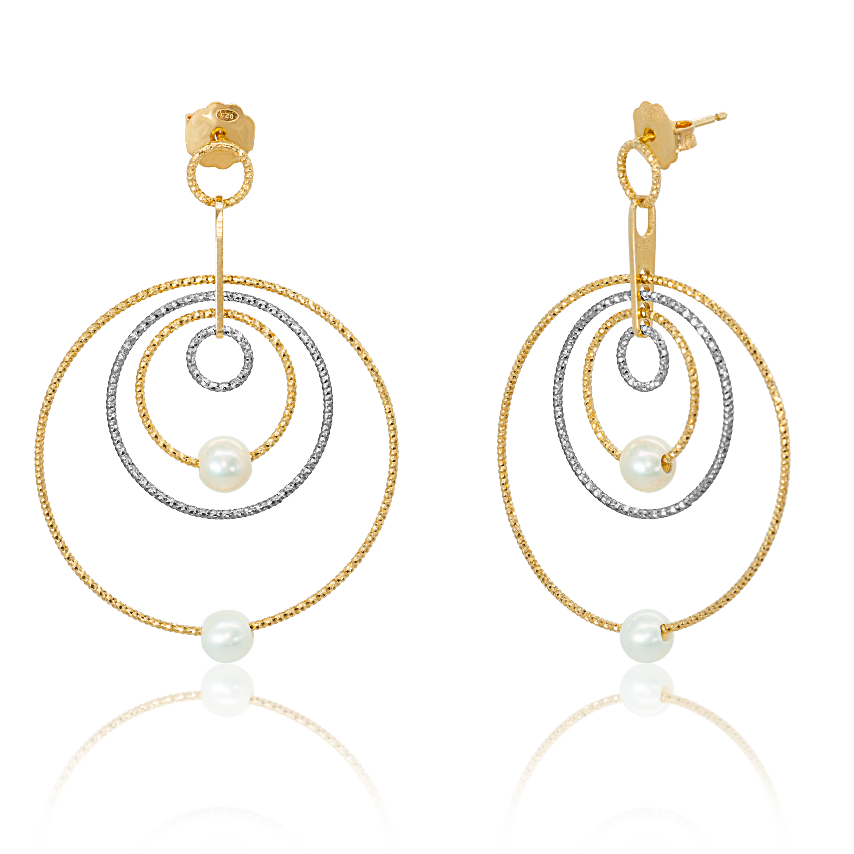 Cici Collection - Firenze Con Perla Earrings