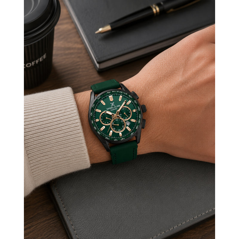 Daniel Klein Mens Leather Strap Watch - DK113902