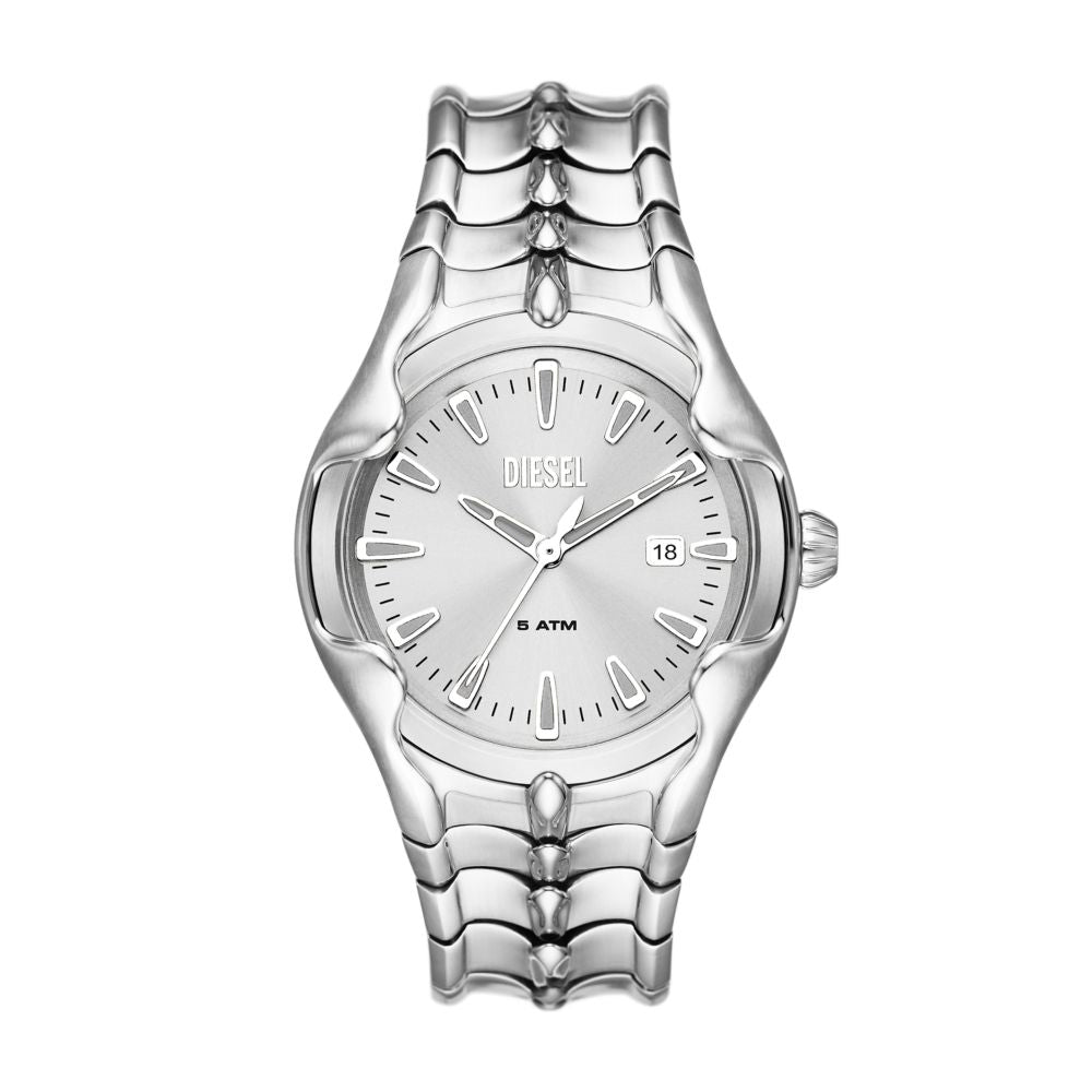 【DIESEL】　VERT DZ2185 腕時計 Diesel Vert Mens Silver Stainless Steel Strap Watch-DZ2185