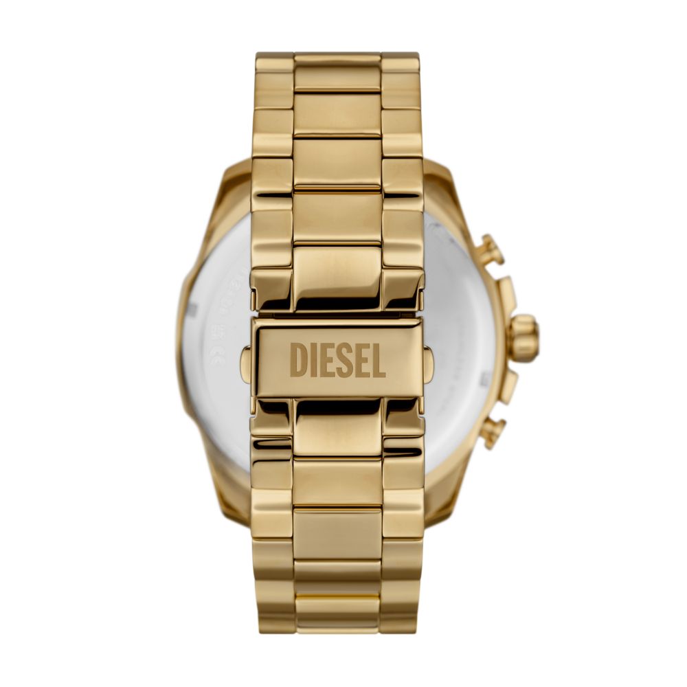Diesel Mega Chief Mens Gold Stainless Steel Strap Watch-DZ4662