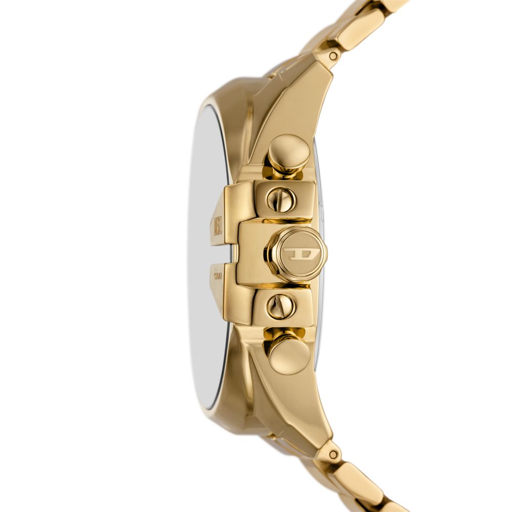 Diesel Mega Chief Mens Gold Stainless Steel Strap Watch-DZ4662