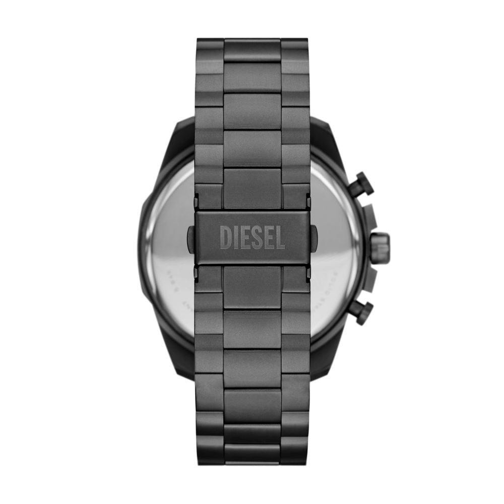 Diesel Mega Chief Slim Mens Grey Stainless Steel Strap Watch-DZ4676
