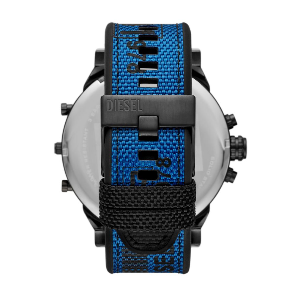 Diesel Mr. Daddy 2.0 Mens Blue Rubber Strap Watch-DZ7434