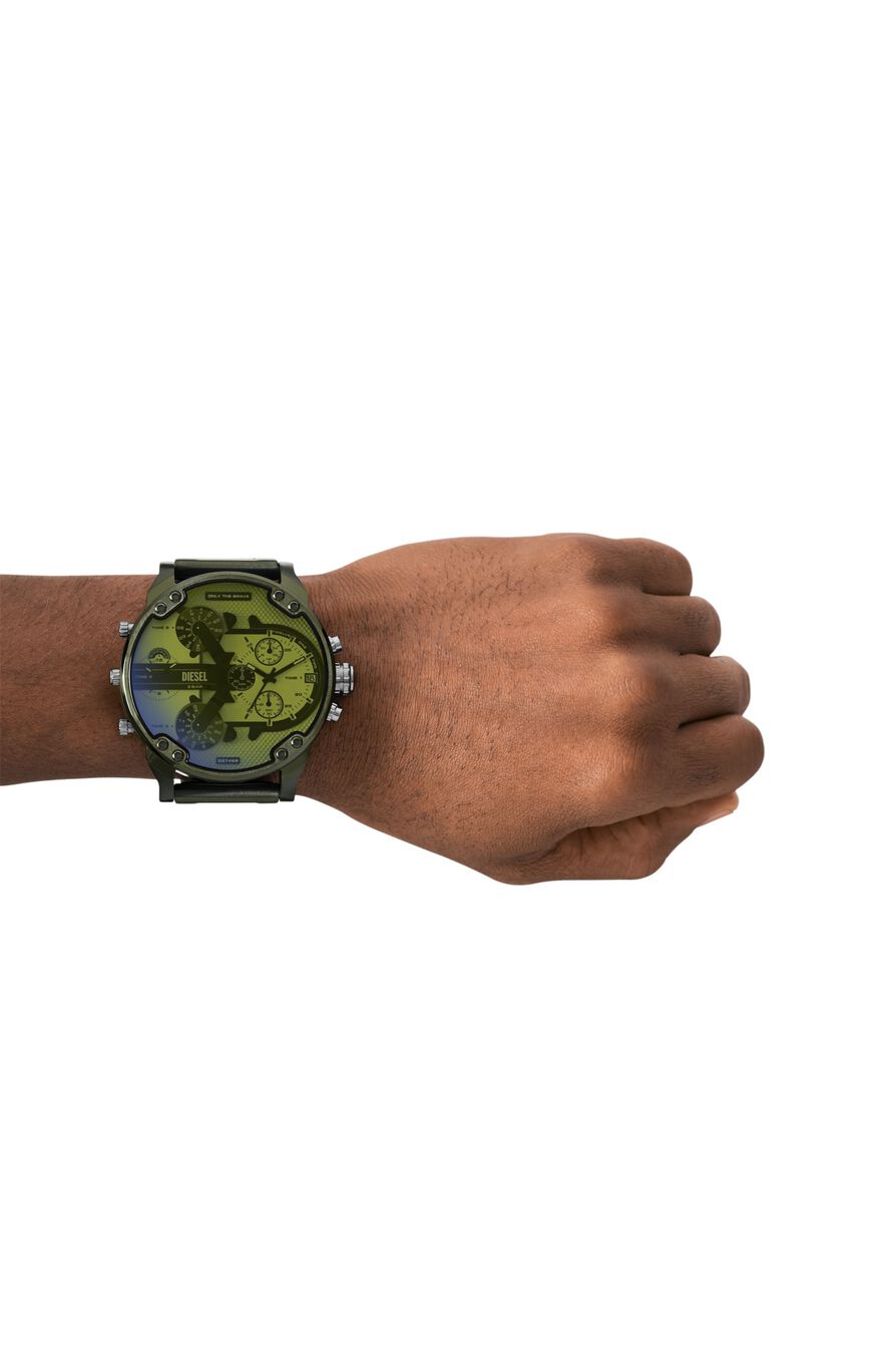 Diesel Mr. Daddy 2.0 Mens Green Stainless Steel Strap Watch-DZ7485