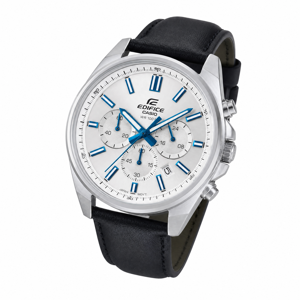 Casio - Edifice Mens Leisure Leather Strap Watch-EFV-650