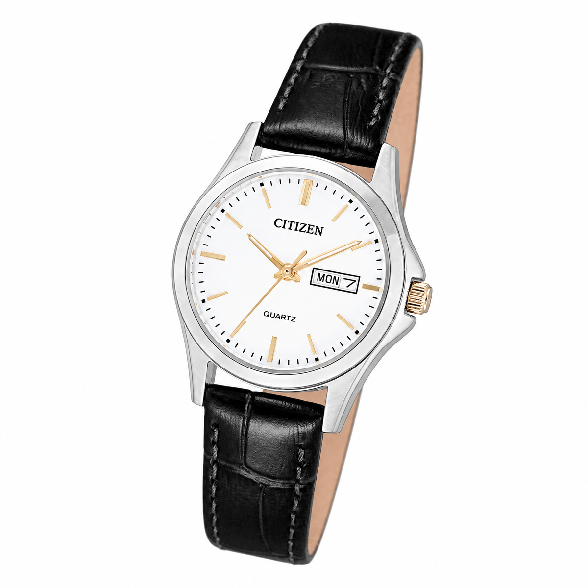 Citizen - Women Black Leather Strap Watch - EQ0599-11A