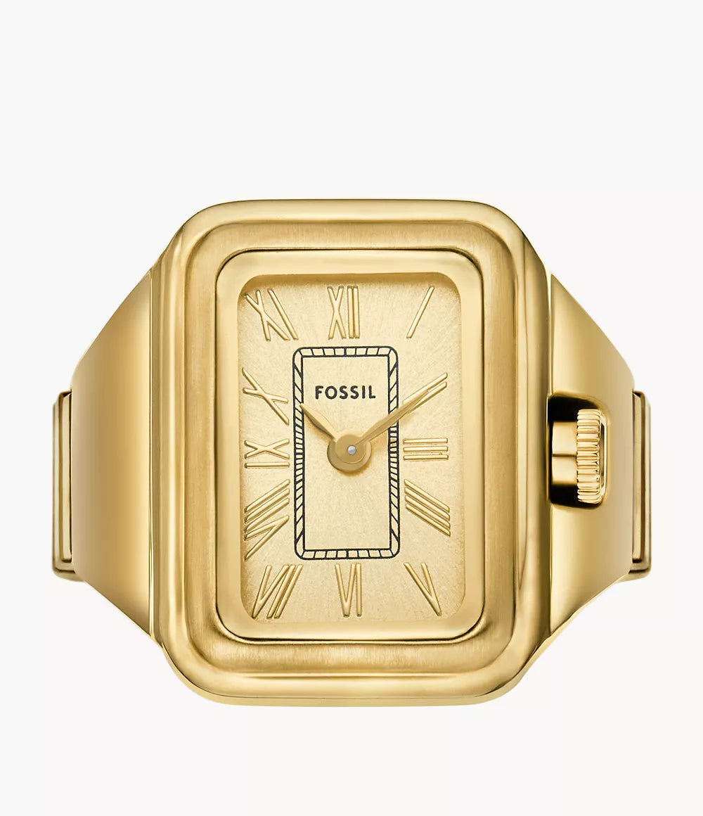 Fossil Raquel Watch Ring Womens Gold Stainless Steel Watch-ES5343
