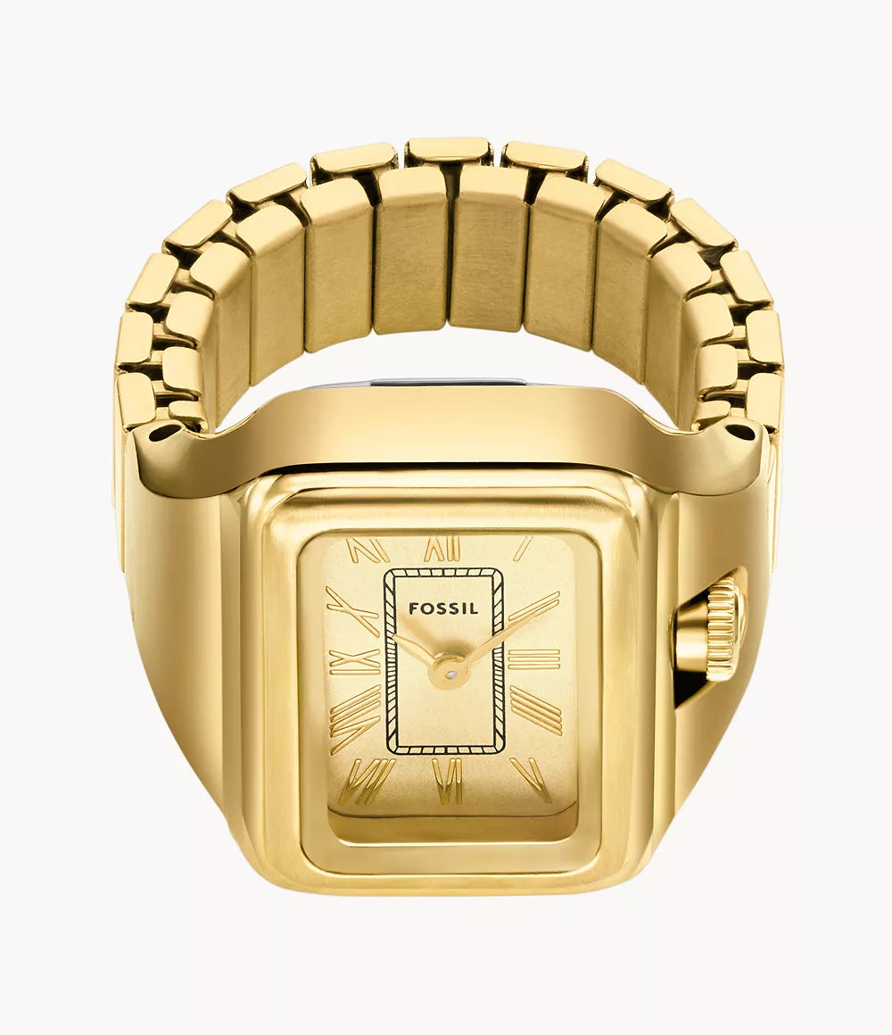 Fossil Raquel Watch Ring Womens Gold Stainless Steel Watch-ES5343