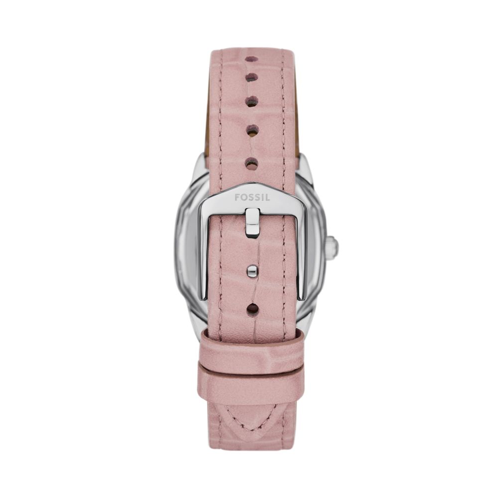 Fossil Harlow Womens Pink Leather Strap Watch-ES5406