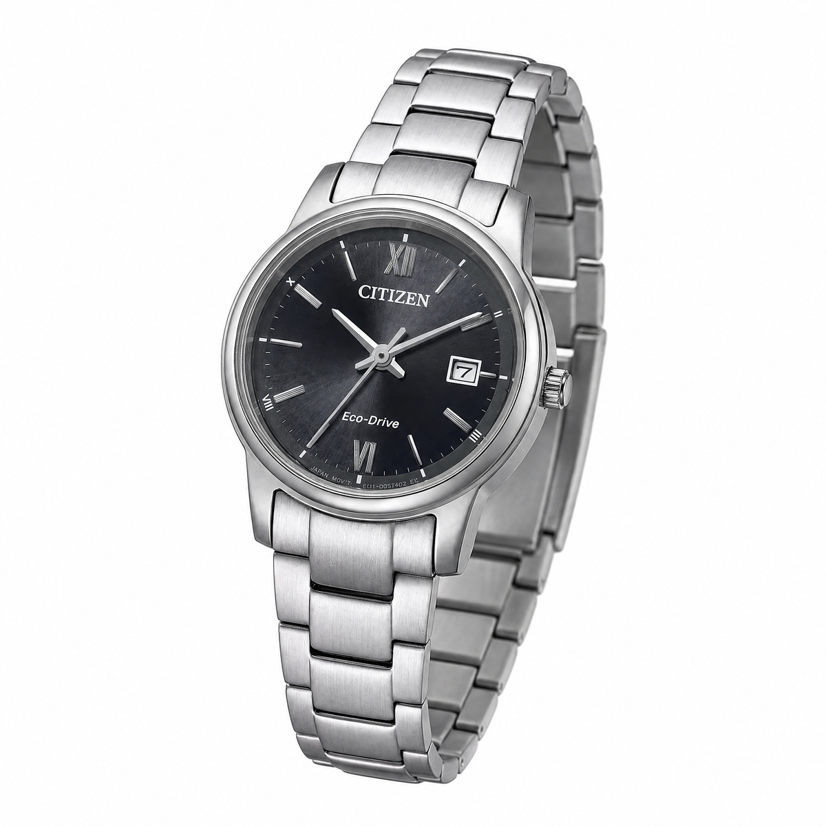 Citizen Eco-Drive Womens Black Dial Stainless steel Watch-EW2318-73E